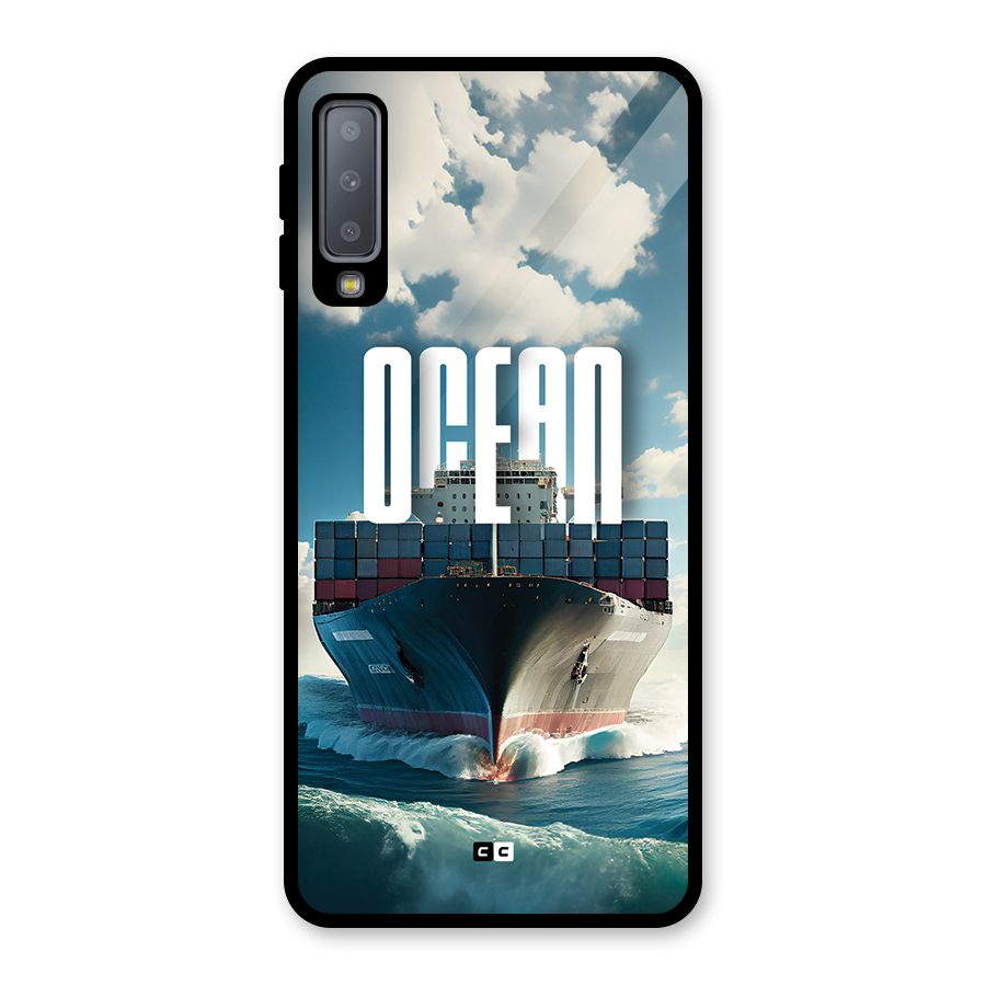 Ocean Life Glass Back Case for Galaxy A7 (2018)