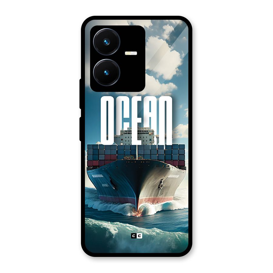 Ocean Life Glass Back Case for Vivo Y22s
