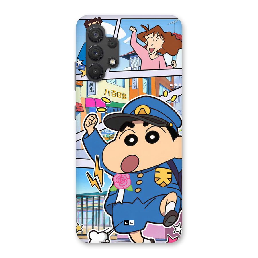 Officer Shinchan Back Case for Galaxy A32