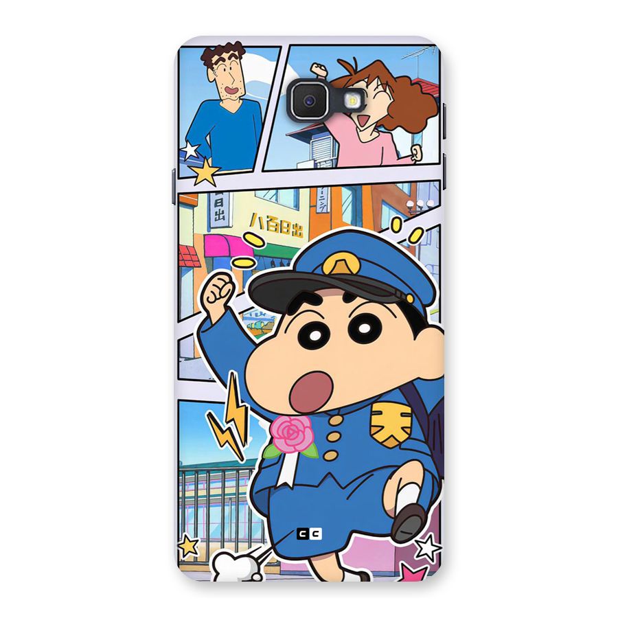 Officer Shinchan Back Case for Galaxy J7 Prime