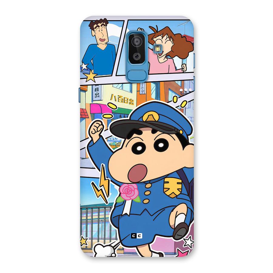 Officer Shinchan Back Case for Galaxy J8