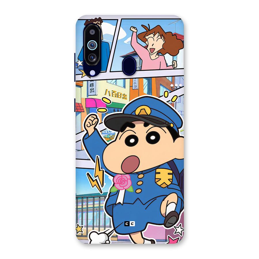 Officer Shinchan Back Case for Galaxy M40