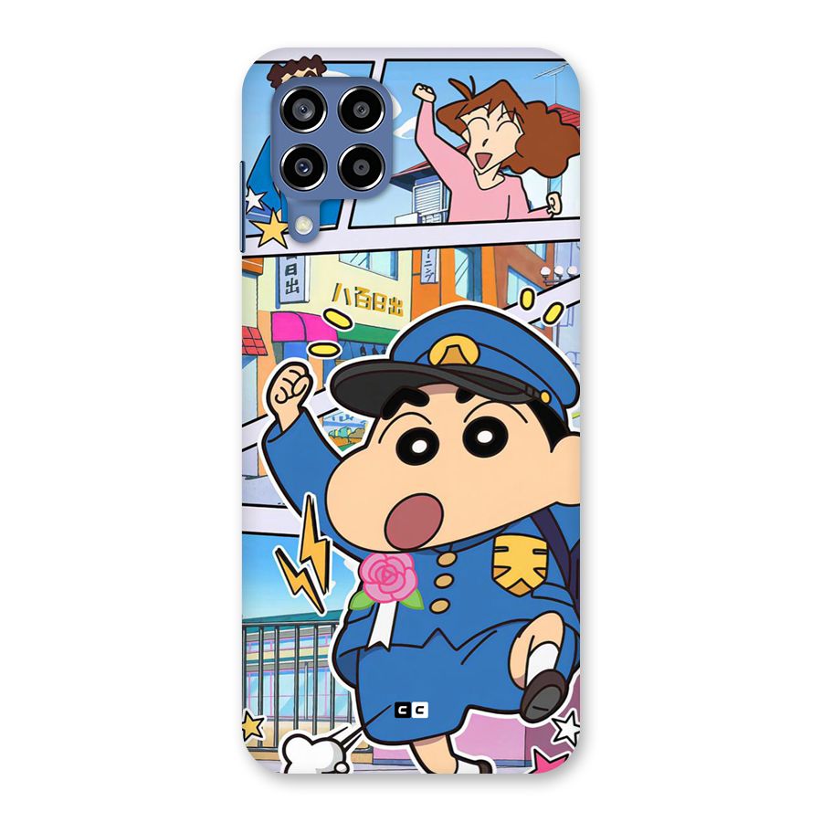 Officer Shinchan Back Case for Galaxy M53 5G