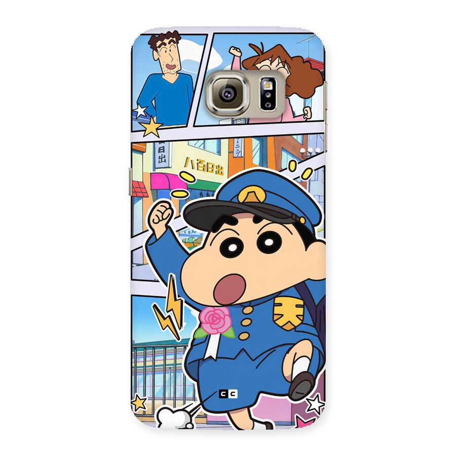 Officer Shinchan Back Case for Galaxy S6 edge
