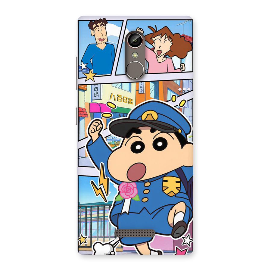 Officer Shinchan Back Case for Gionee S6s