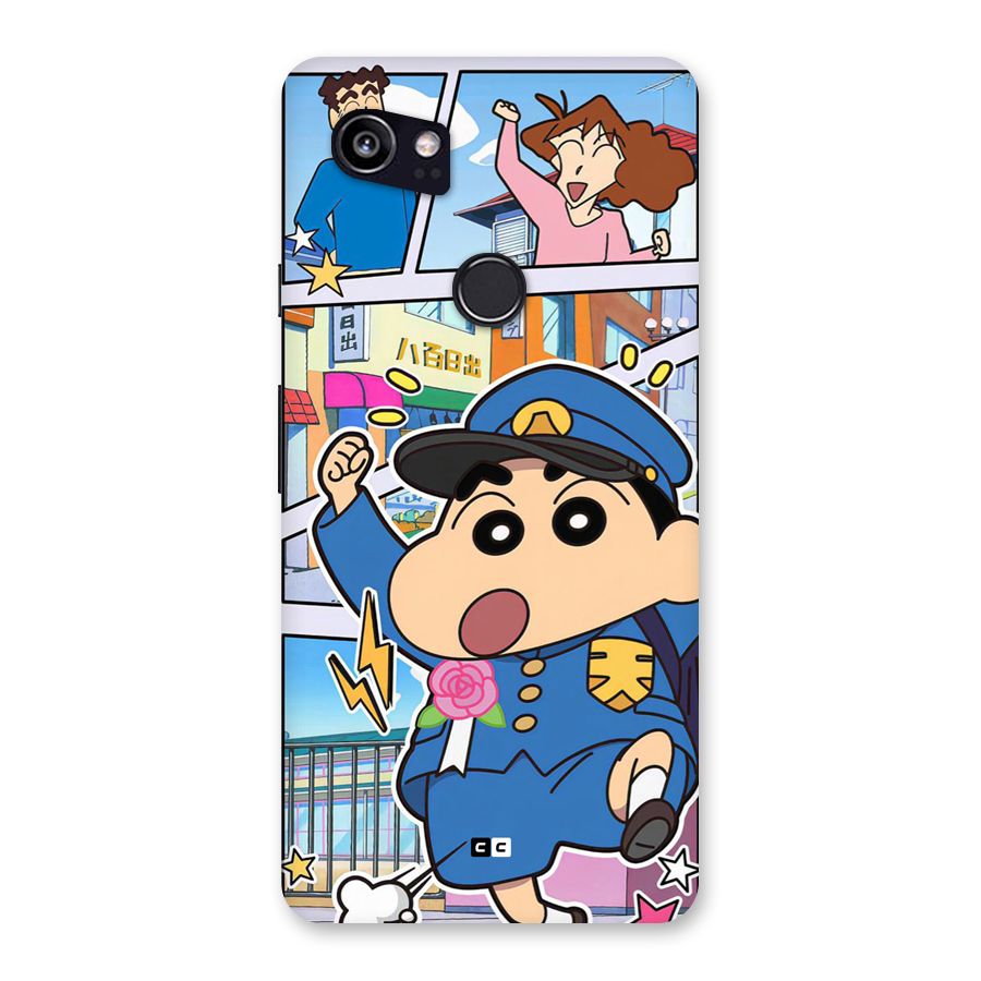 Officer Shinchan Back Case for Google Pixel 2 XL