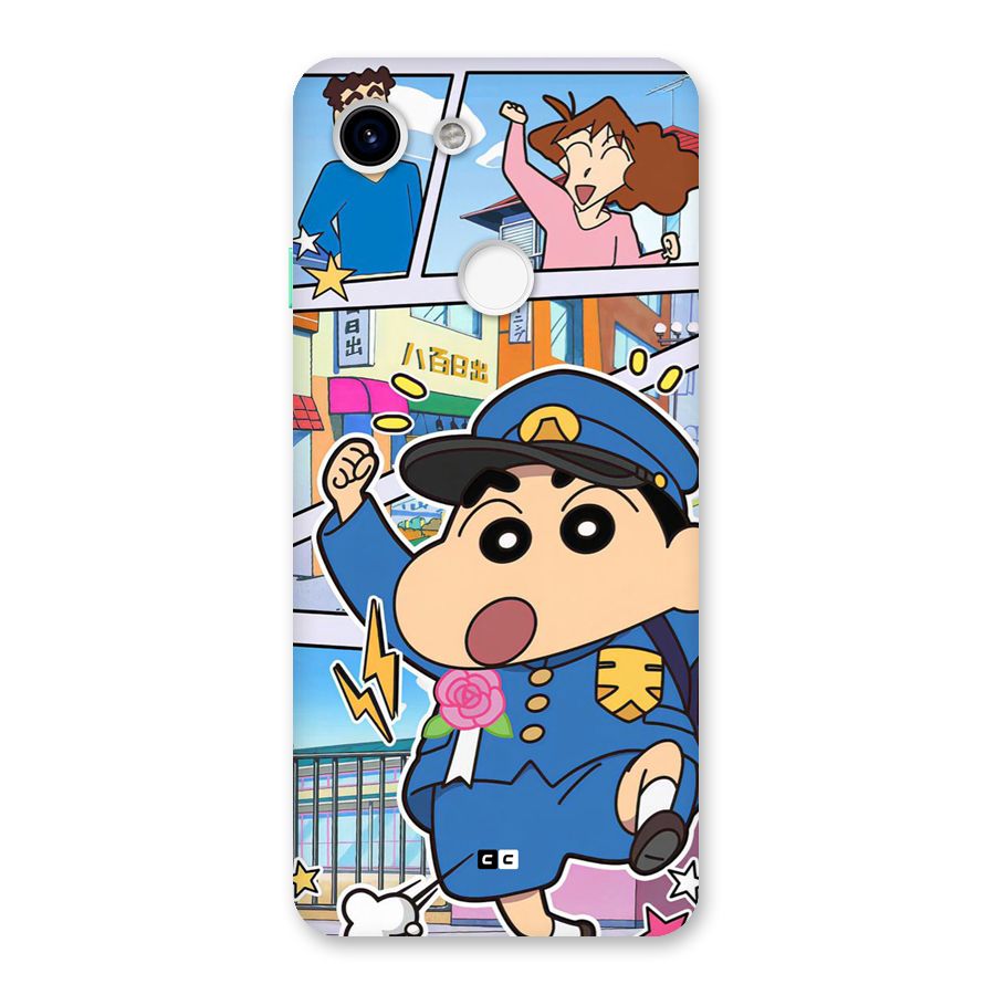 Officer Shinchan Back Case for Google Pixel 3