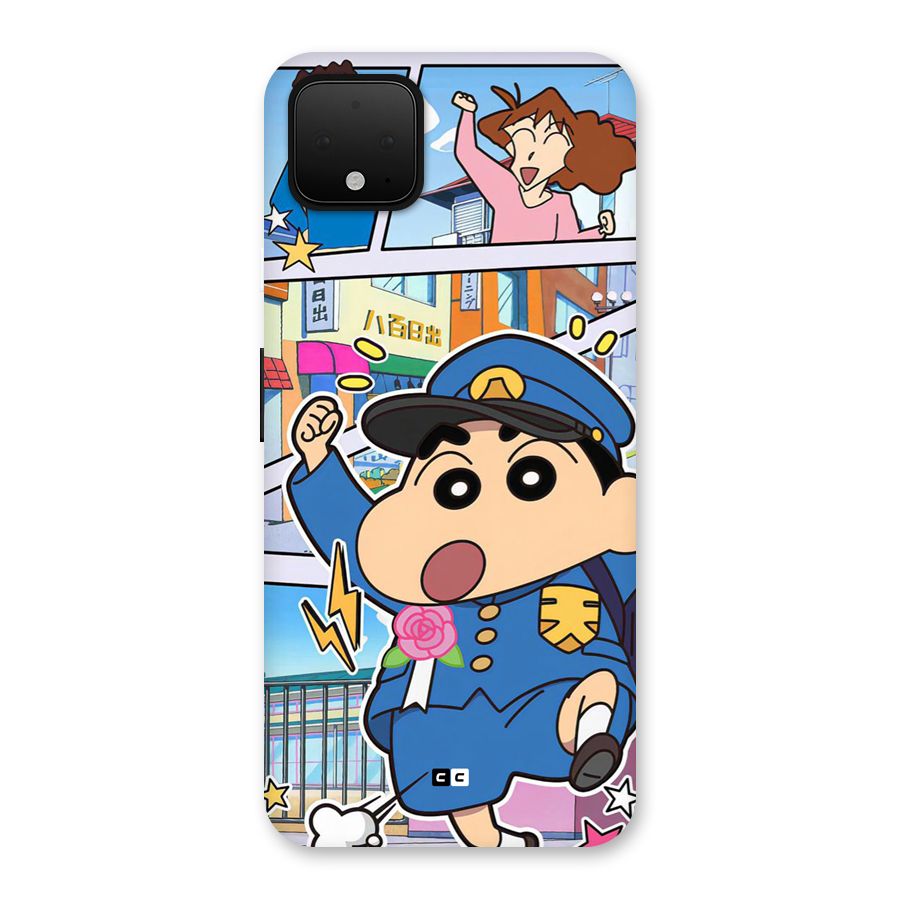 Officer Shinchan Back Case for Google Pixel 4 XL