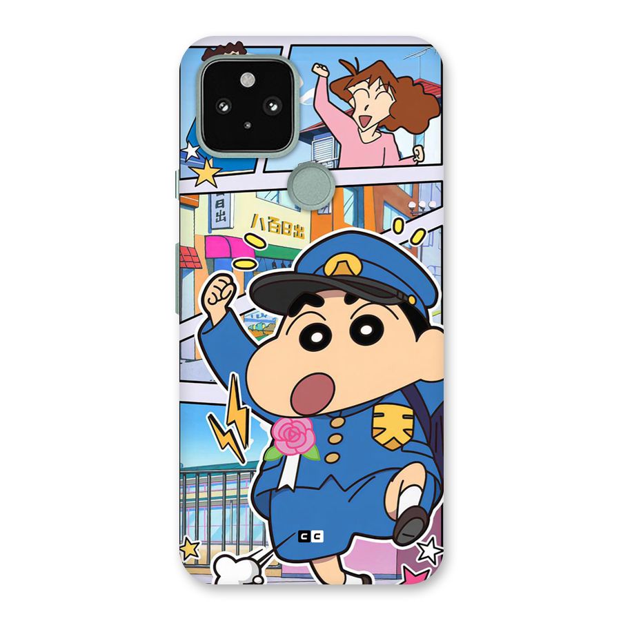 Officer Shinchan Back Case for Google Pixel 5