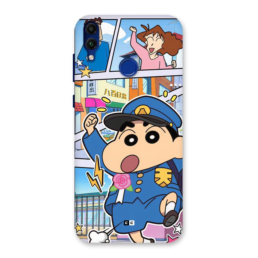 Officer Shinchan Back Case for Honor 8C