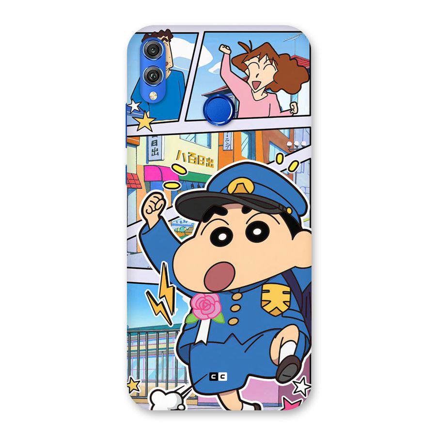 Officer Shinchan Back Case for Honor 8X