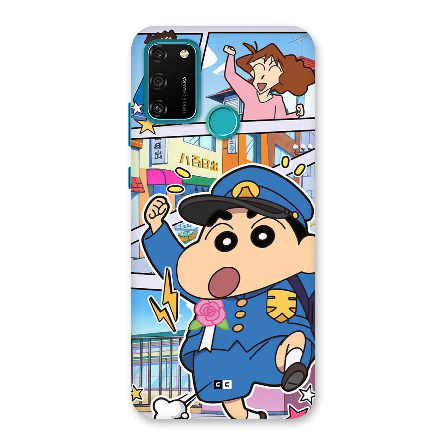 Officer Shinchan Back Case for Honor 9A
