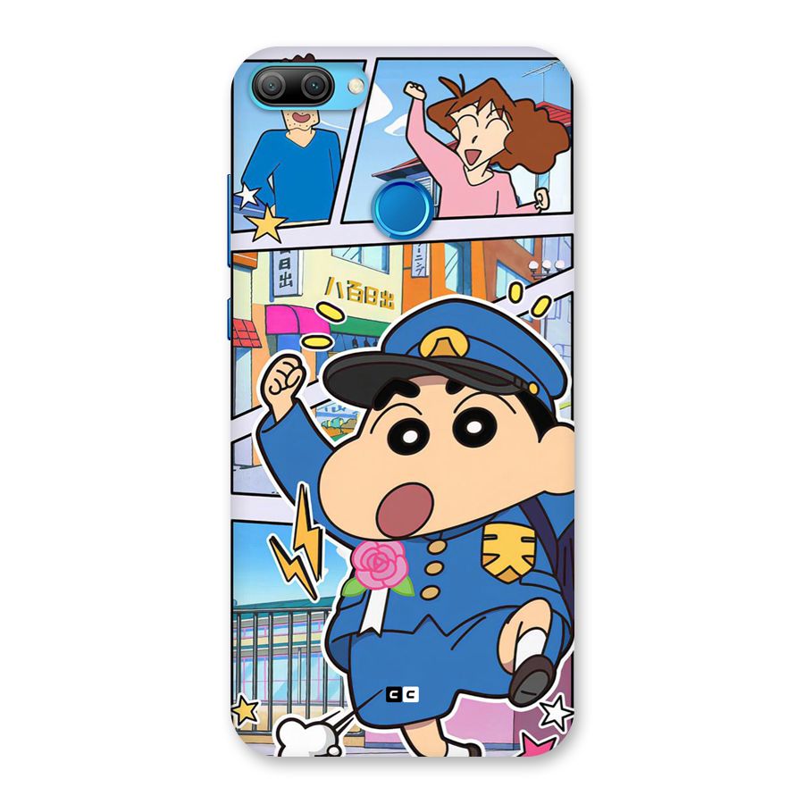 Officer Shinchan Back Case for Honor 9N