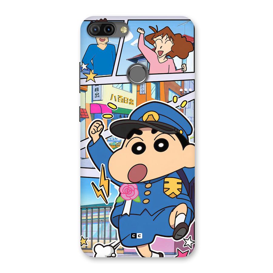 Officer Shinchan Back Case for Infinix Hot 6 Pro