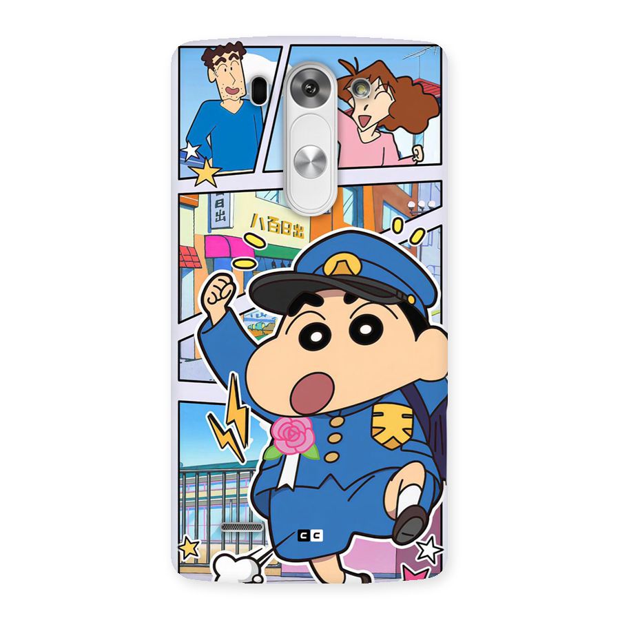 Officer Shinchan Back Case for LG G3 Mini