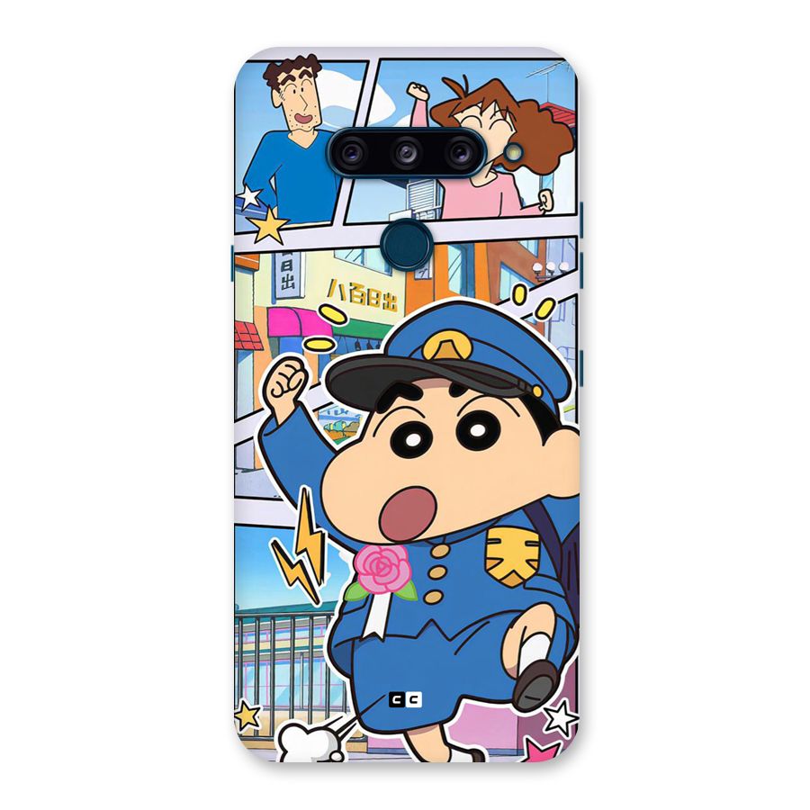 Officer Shinchan Back Case for LG  V40 ThinQ