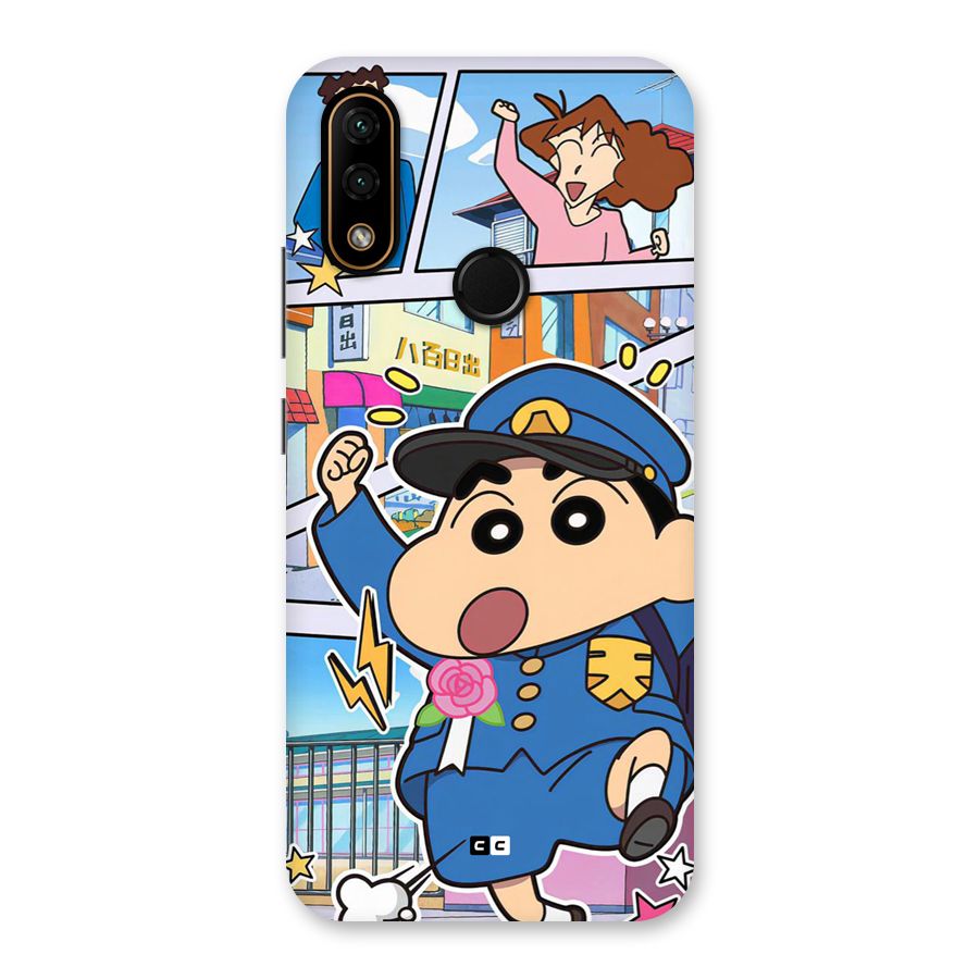 Officer Shinchan Back Case for Lenovo A6 Note