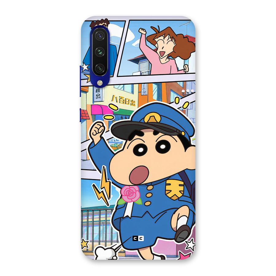 Officer Shinchan Back Case for Mi A3
