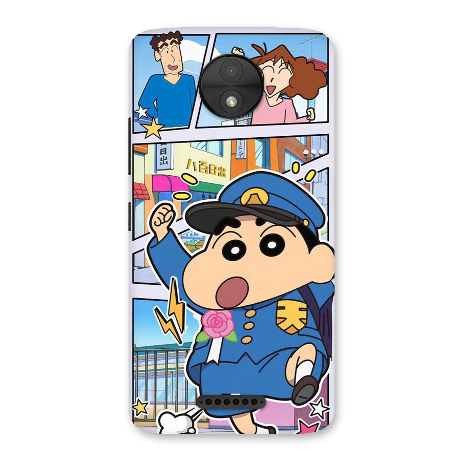 Officer Shinchan Back Case for Moto C