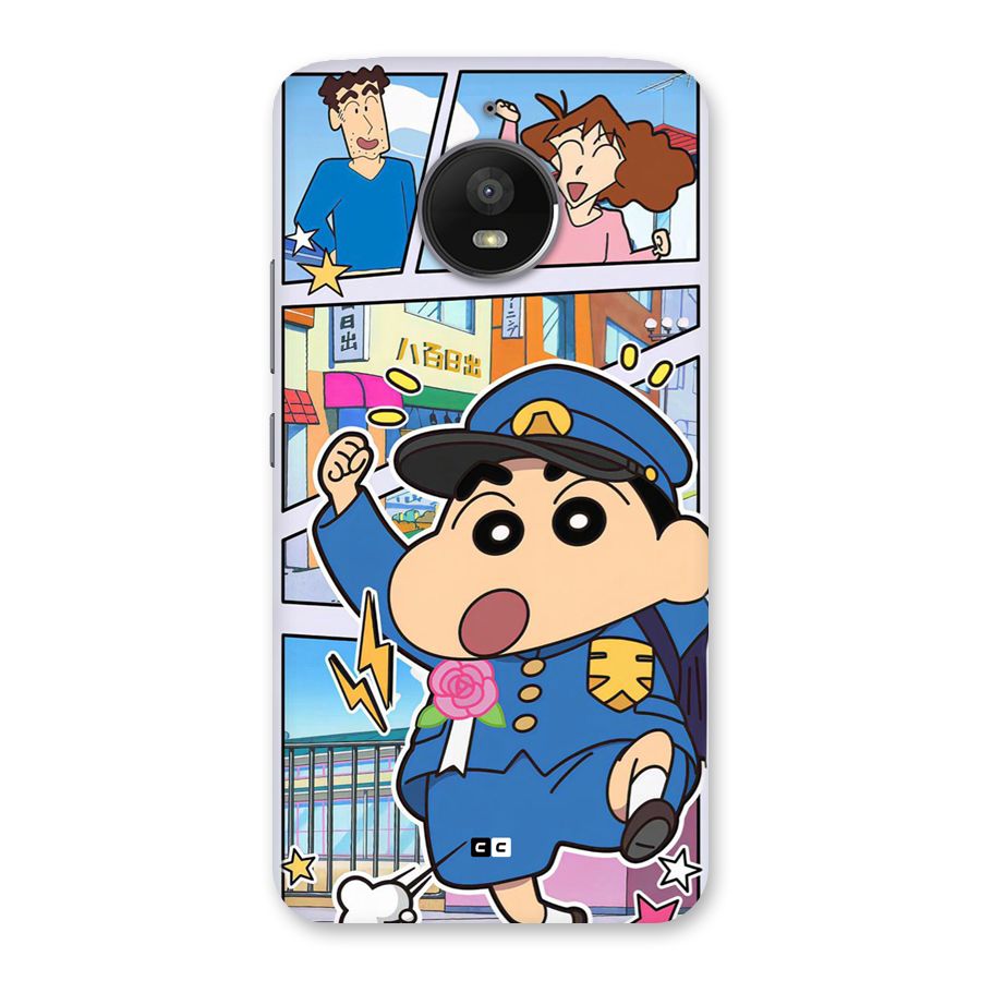 Officer Shinchan Back Case for Moto E4 Plus