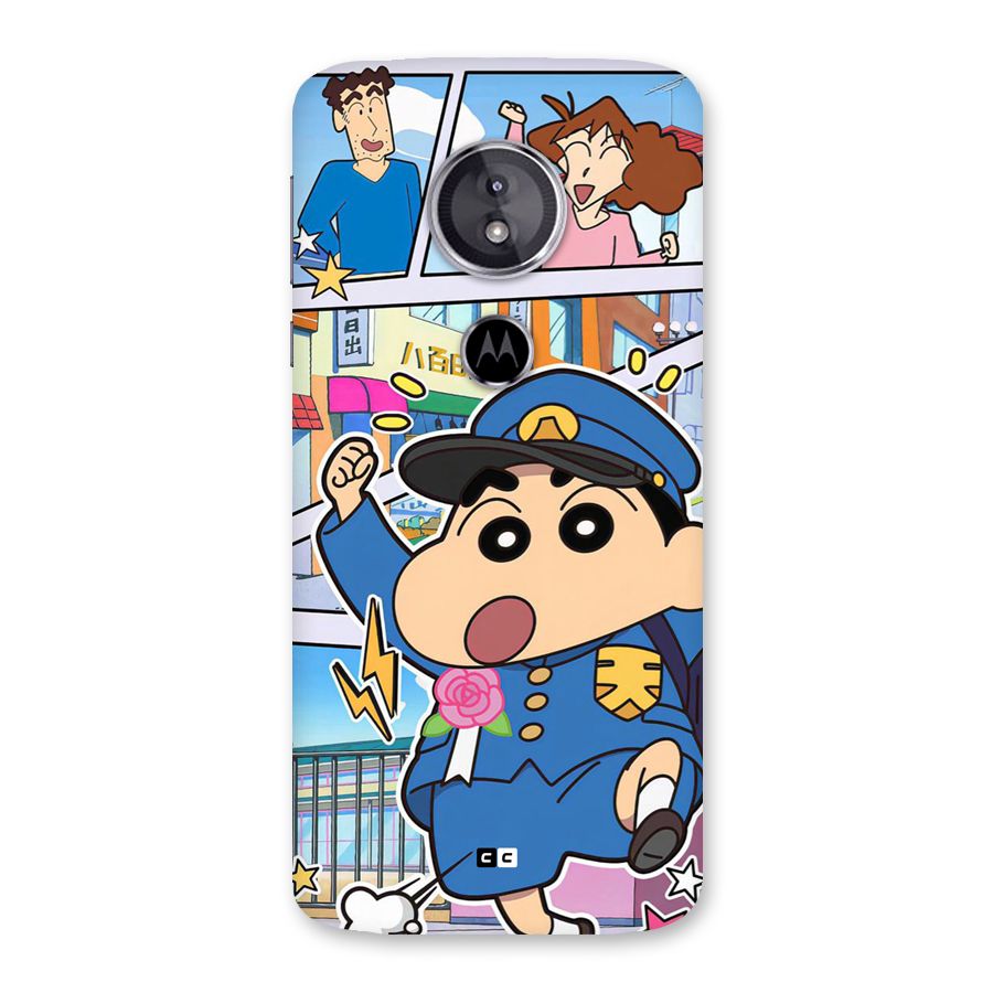 Officer Shinchan Back Case for Moto E5