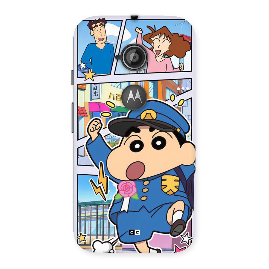 Officer Shinchan Back Case for Moto E 2nd Gen
