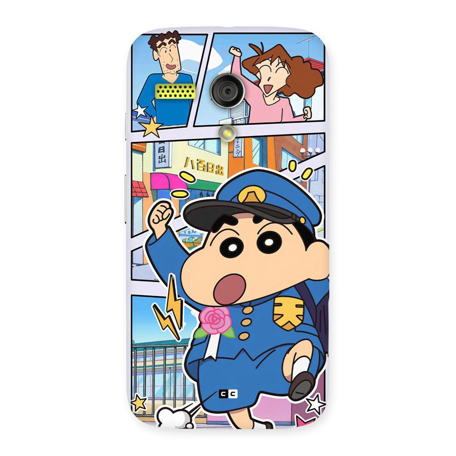 Officer Shinchan Back Case for Moto G