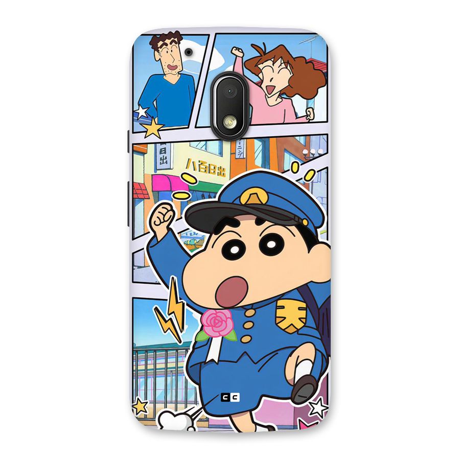 Officer Shinchan Back Case for Moto G4 Play