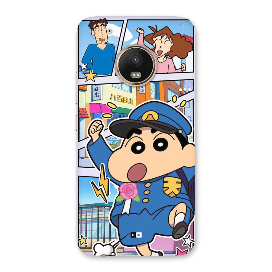Officer Shinchan Back Case for Moto G5 Plus