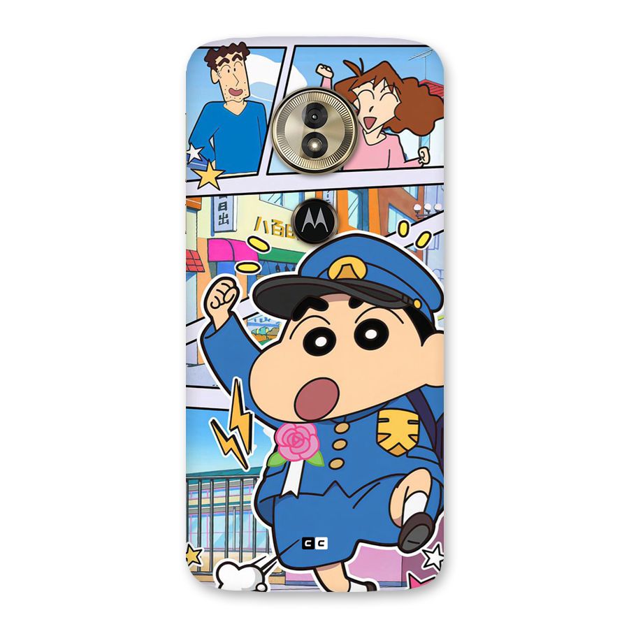 Officer Shinchan Back Case for Moto G6 Play