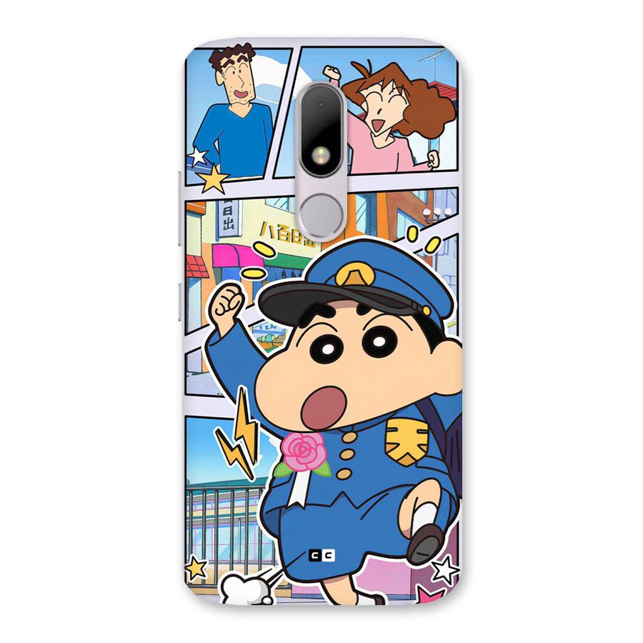 Officer Shinchan Back Case for Moto M