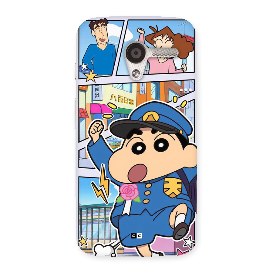 Officer Shinchan Back Case for Moto X
