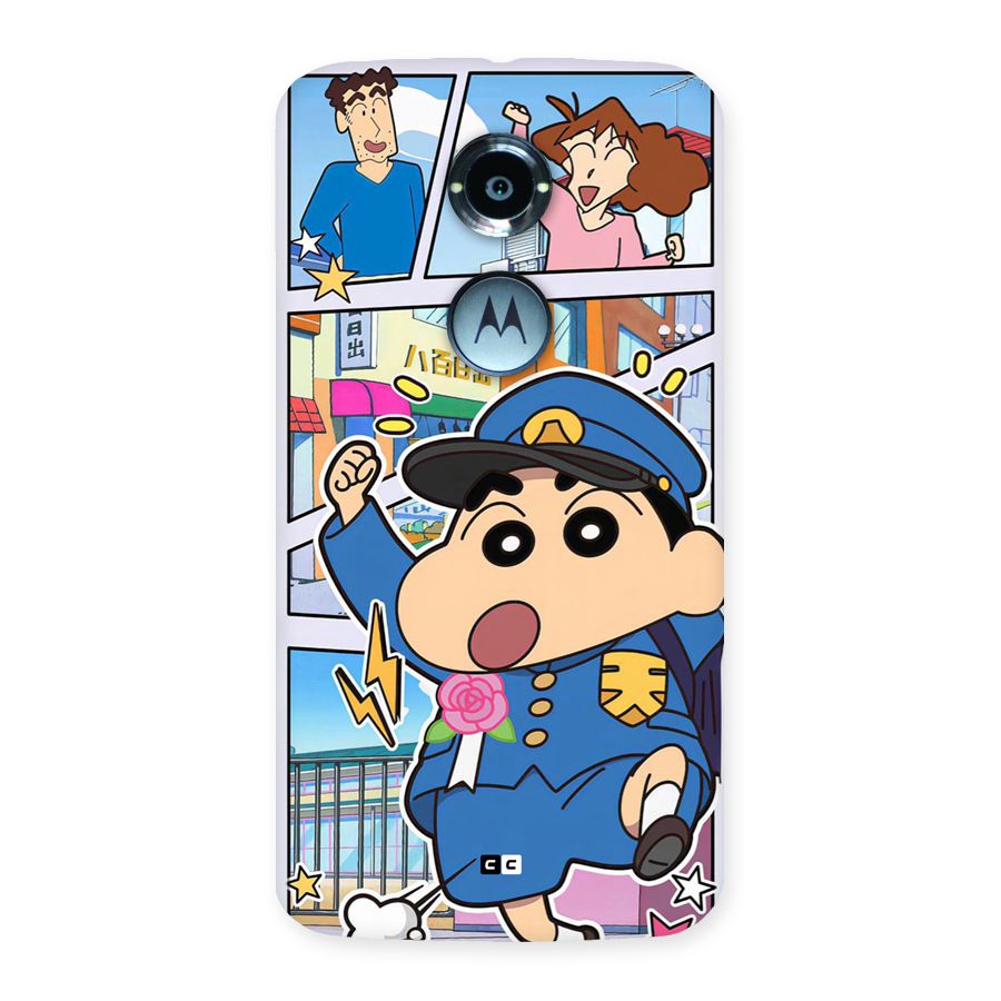 Officer Shinchan Back Case for Moto X2