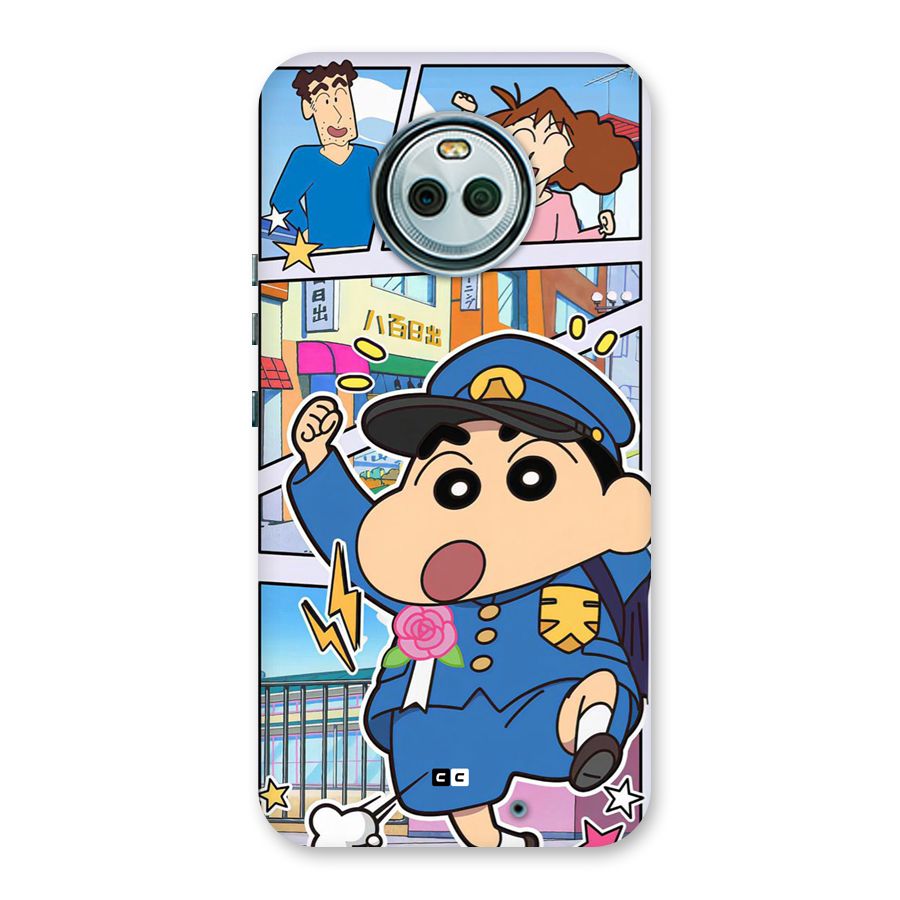 Officer Shinchan Back Case for Moto X4
