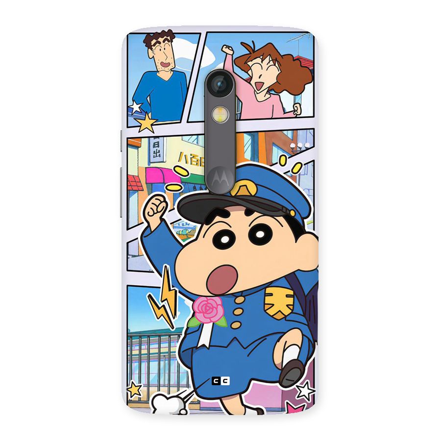 Officer Shinchan Back Case for Moto X Play