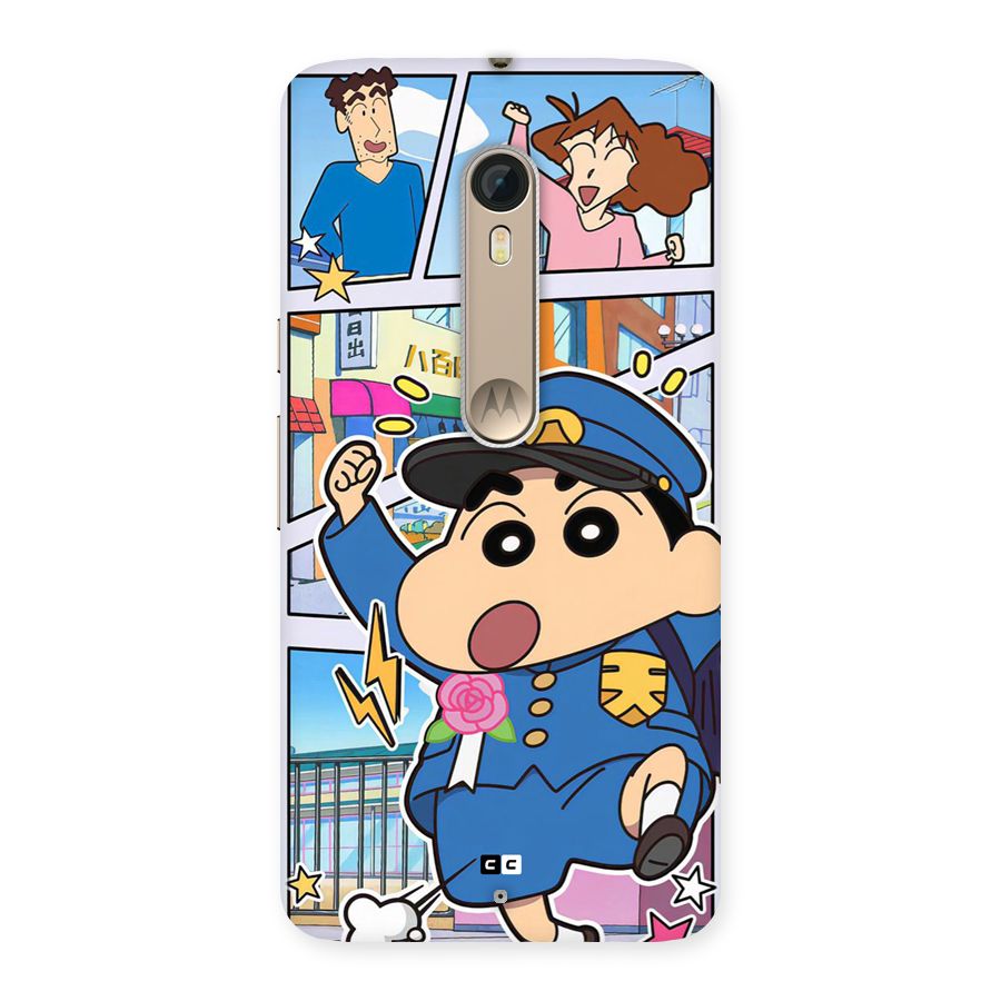 Officer Shinchan Back Case for Moto X Style