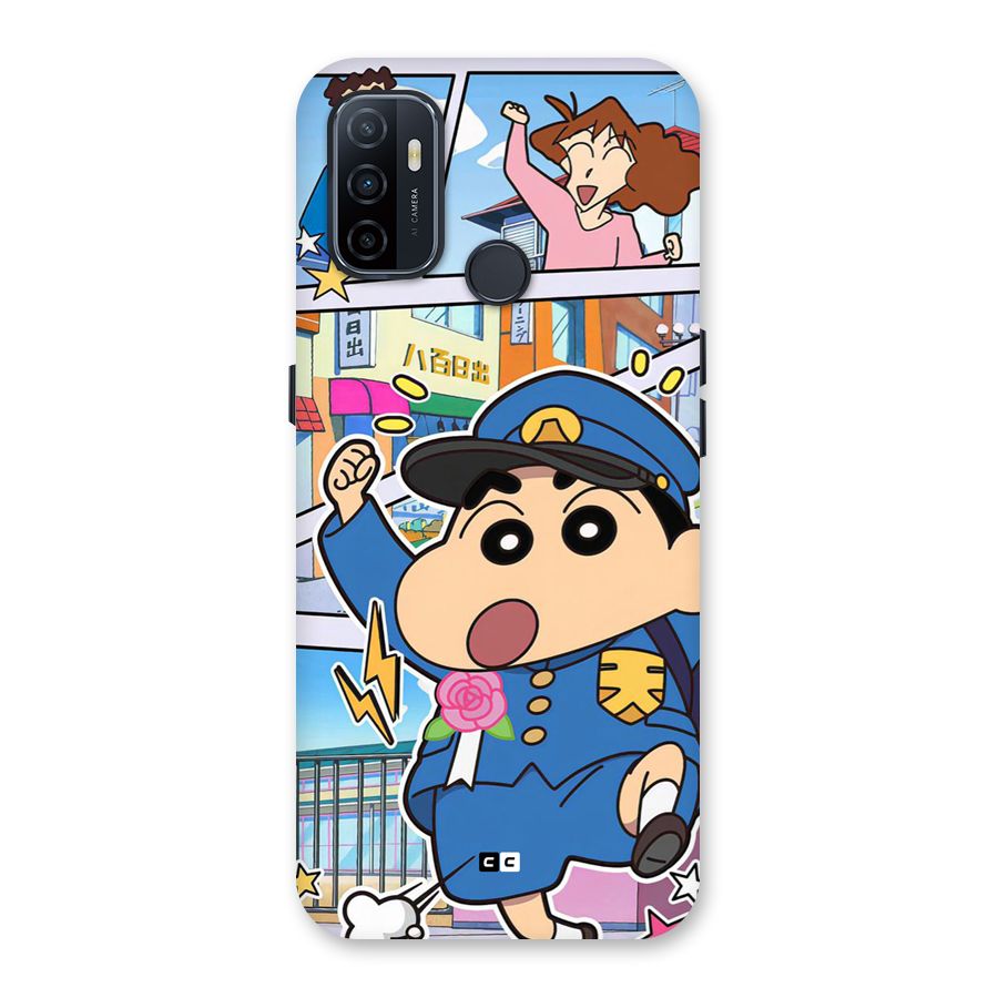 Officer Shinchan Back Case for Oppo A33 (2020)