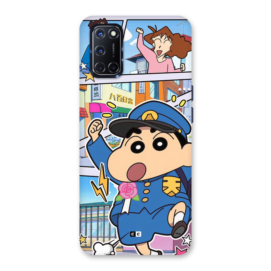 Officer Shinchan Back Case for Oppo A52