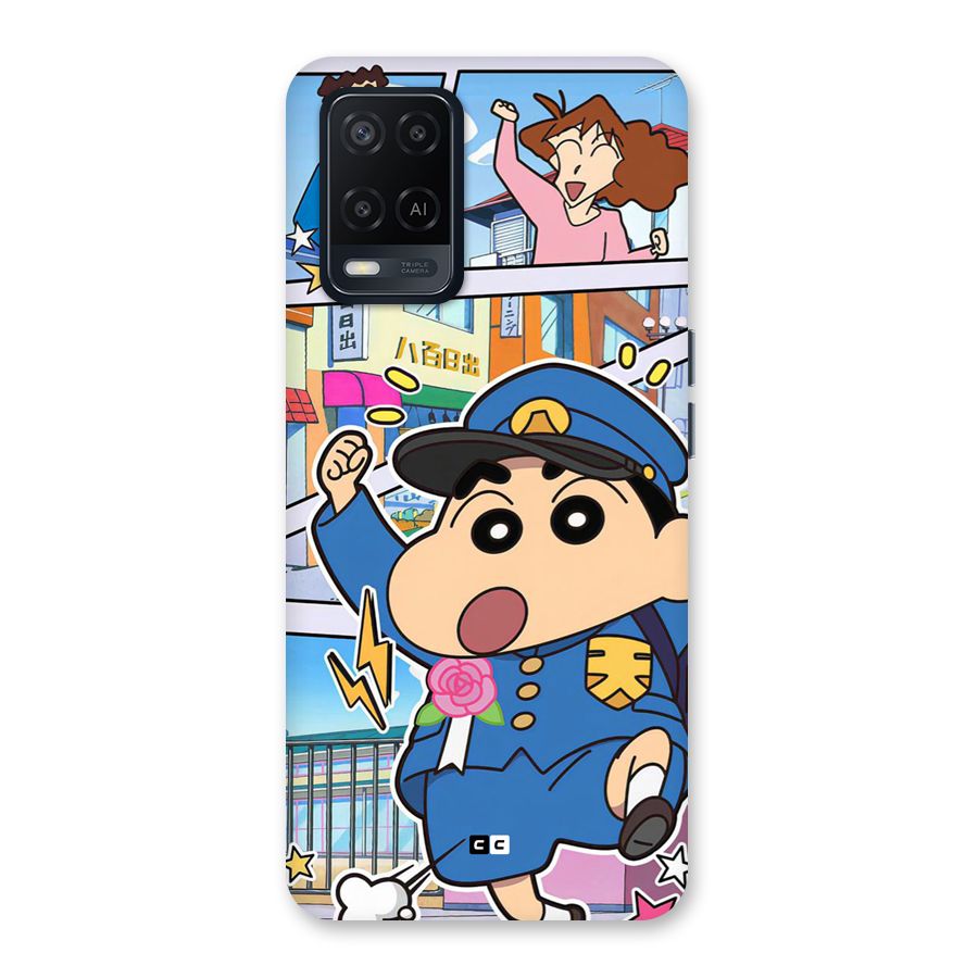 Officer Shinchan Back Case for Oppo A54