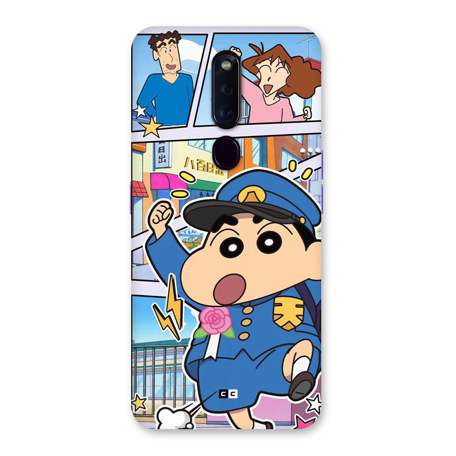 Officer Shinchan Back Case for Oppo F11 Pro