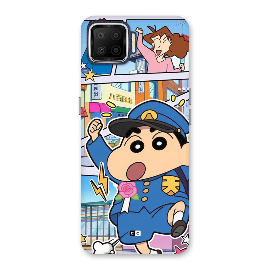 Officer Shinchan Back Case for Oppo F17