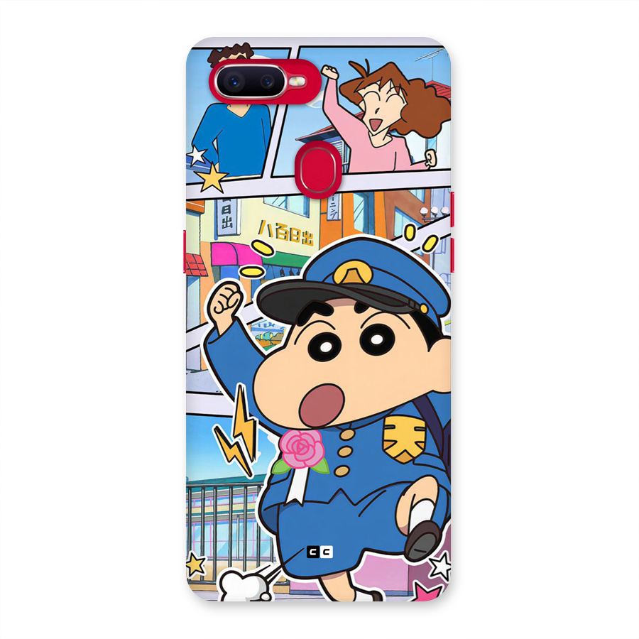 Officer Shinchan Back Case for Oppo F9 Pro