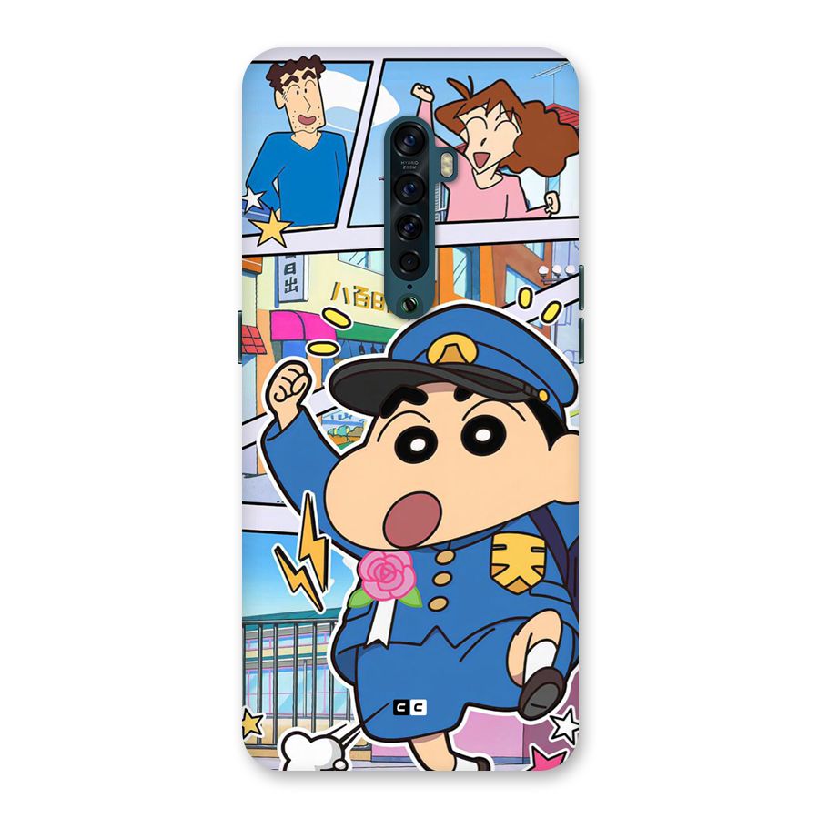 Officer Shinchan Back Case for Oppo Reno2