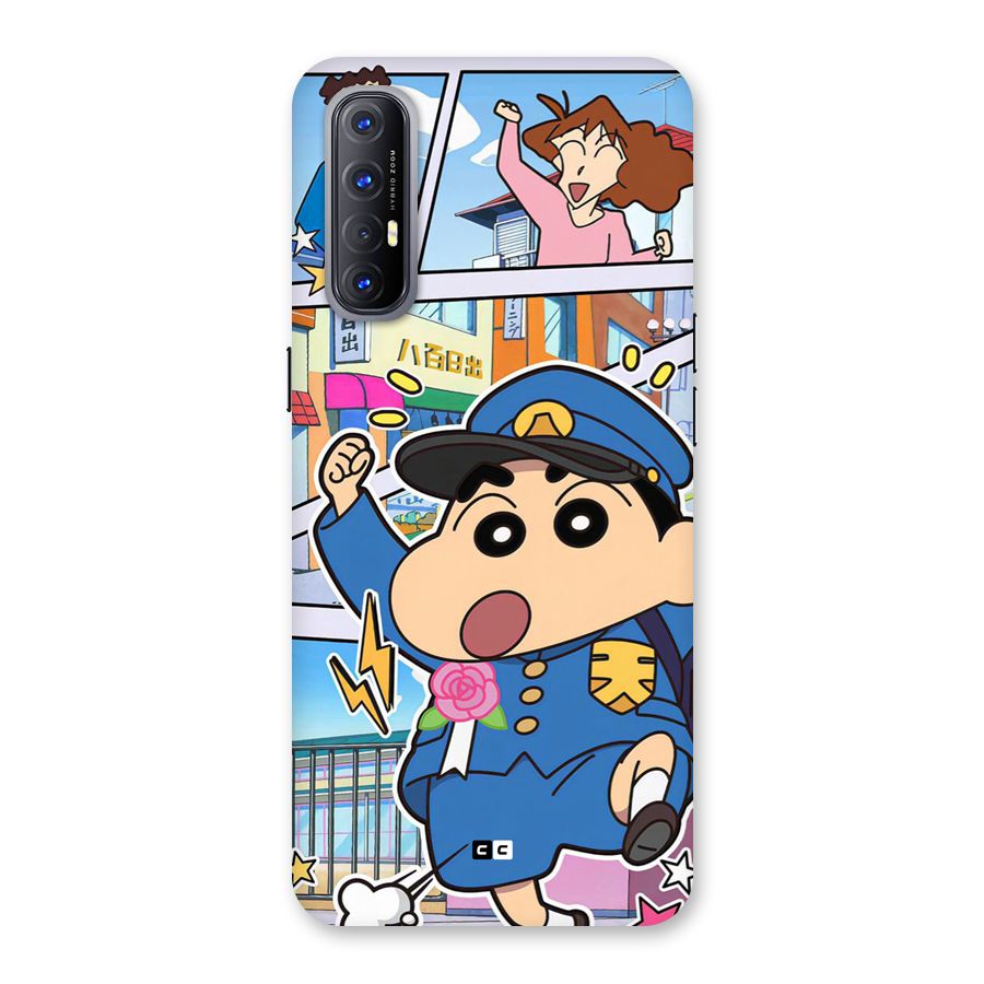 Officer Shinchan Back Case for Oppo Reno3 Pro