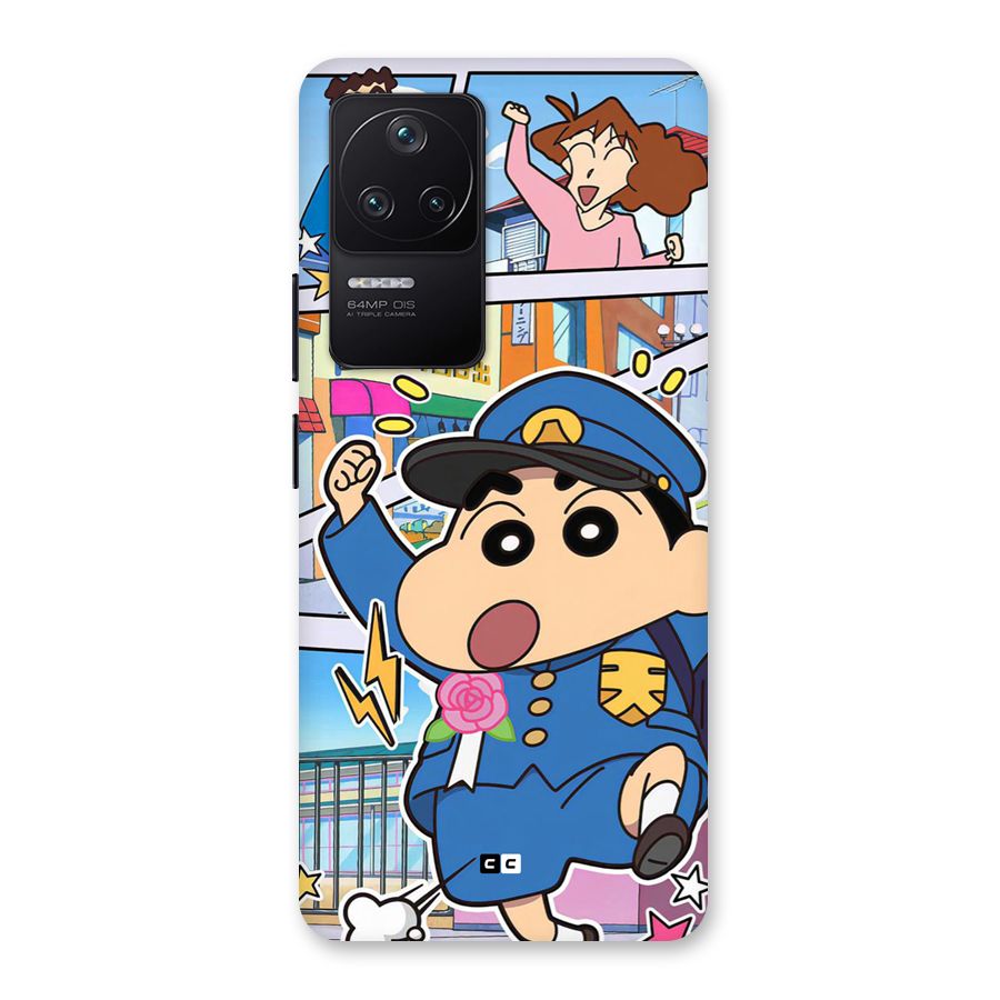 Officer Shinchan Back Case for Poco F4 5G