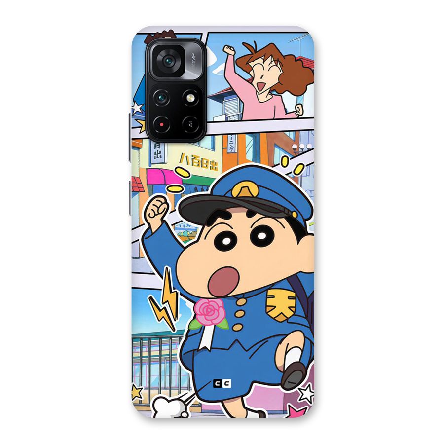Officer Shinchan Back Case for Poco M4 Pro 5G