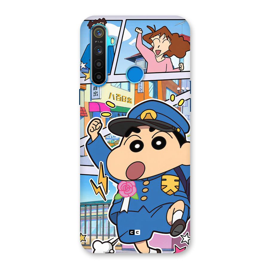 Officer Shinchan Back Case for Realme 5