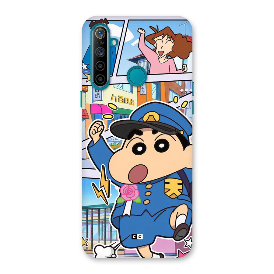 Officer Shinchan Back Case for Realme 5i