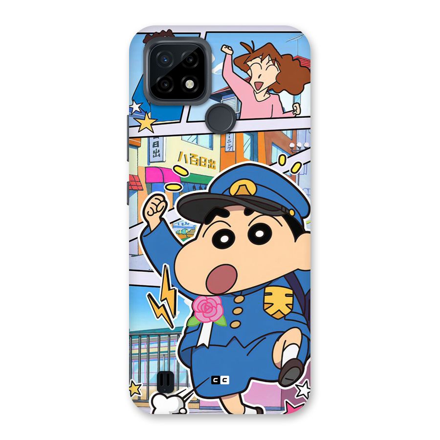 Officer Shinchan Back Case for Realme C21
