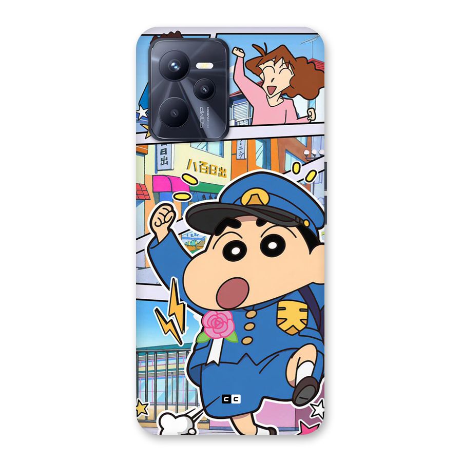 Officer Shinchan Back Case for Realme C35